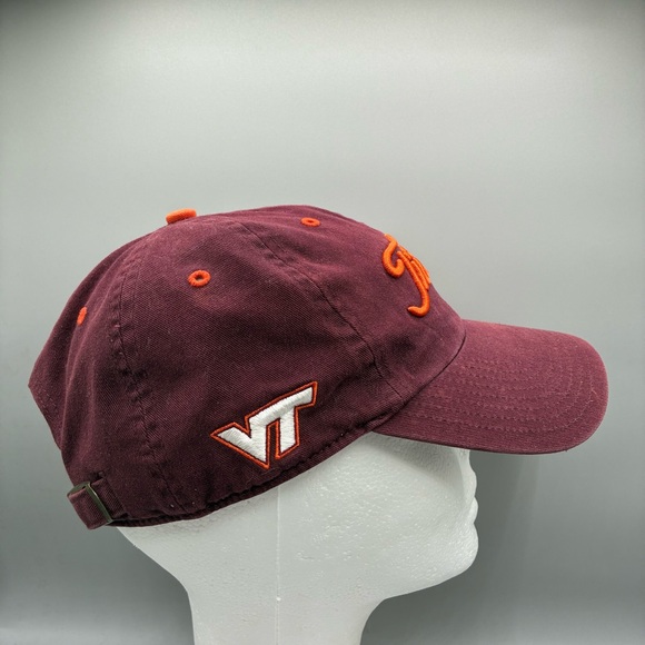 Virginia Tech Hokies Titleist Adult OSFM Maroon Orange NCAA Strapback Cap Hat - Picture 5 of 7